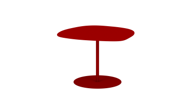 table basse en acier - Matière grise - Meuble en métal - Galet 3 – Image 4