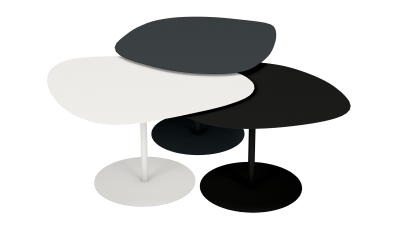 Tables basses gigognes en acier - Matière Grise - Meuble en métal - Galet – Image 4