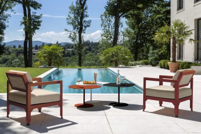 table basse exterieur aluminium - Matière grise - Salon de jardin en alu - Galet 2 – Image 3
