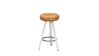 Tabouret haut en acier - Matière Grise - Meuble en métal - Smack – Image 8