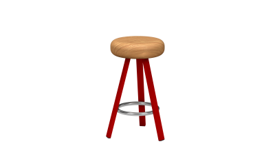 Tabouret haut en acier - Matière Grise - Meuble en métal - Smack – Image 6