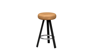 Tabouret haut en acier - Matière Grise - Meuble en métal - Smack – Image 5