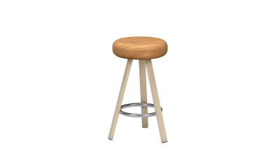 Tabouret haut en acier - Matière Grise - Meuble en métal - Smack