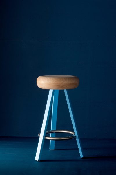 Tabouret en acier - Matière Grise - Meuble en métal - Smack – Image 2
