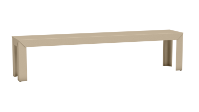 banc en acier - Matière grise - Meuble en métal - zef – Image 3