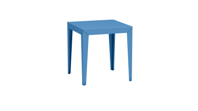 Table carrée design en métal - Matière Grise - Meuble en métal - Zef – Image 3