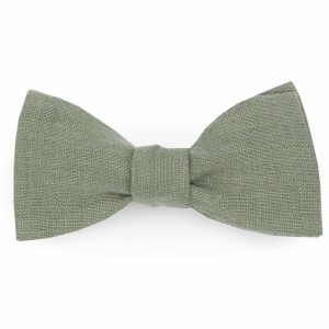 noeud papillon lin vert coq en pap