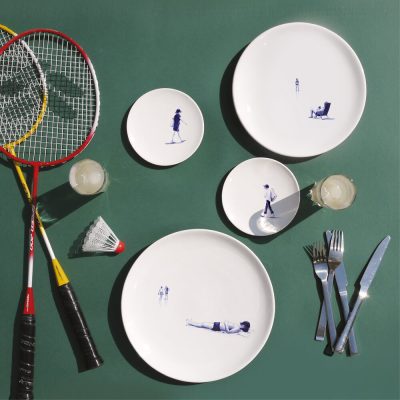 Coffret 6 assiettes en céramique - Faiencerie Georges - vaiselle - A la plage – Image 2