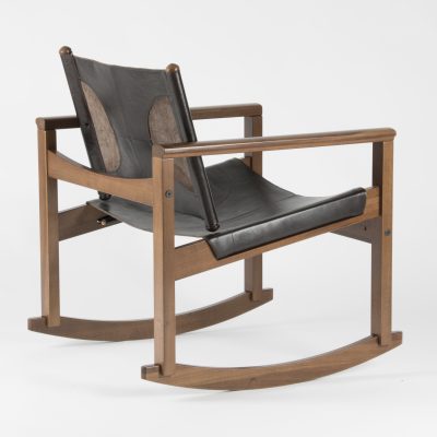 Rocking Chair en cuir Peglev - Objekto - Fauteuils & Canapés – Image 2