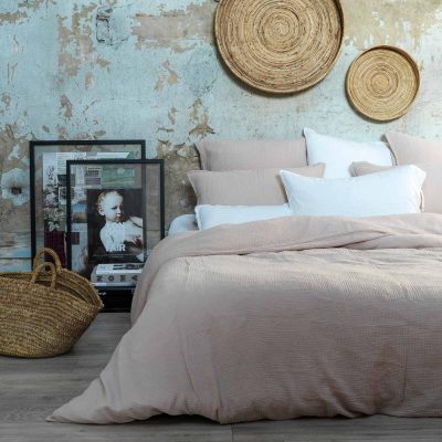 Housse de couette en gaze de coton nude 240x220 cm - Maison d'été - Linge de maison