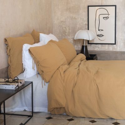 Housse de couette gaze de coton light camel 240x220 cm - Maison d'été - Linge de maison