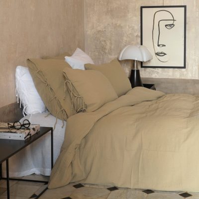 Housse de couette gaze de coton light mastic 240x220 cm - Maison d'été - Linge de maison