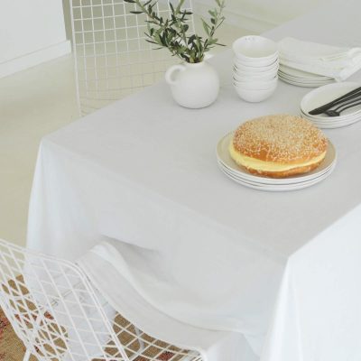 Nappe en gaze de coton blanc 180x180 cm - Maison d'été - Linge de table – Image 2