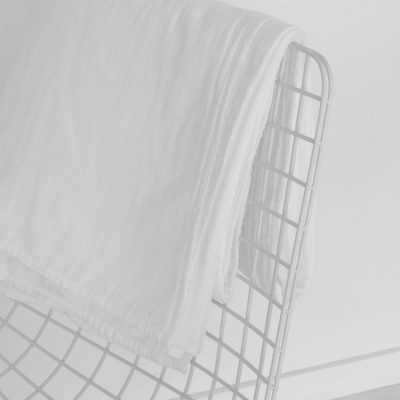 Nappe en gaze de coton blanc 180x180 cm - Maison d'été - Linge de table – Image 3