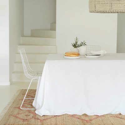 Nappe en gaze de coton blanc 180x180 cm - Maison d'été - Linge de table