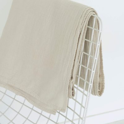 Nappe en gaze de coton ciment 180x180 cm - Maison d'été - Linge de table – Image 3