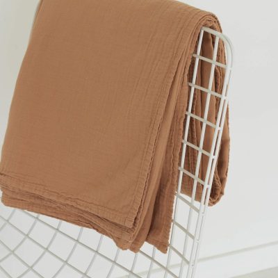 Nappe en gaze de coton terre cuite 180x180 cm - Maison d'été - Linge de table – Image 3
