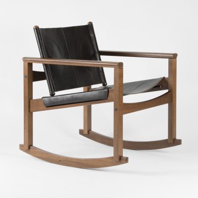 Rocking Chair en cuir Peglev - Objekto - Fauteuils & Canapés
