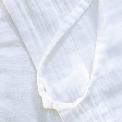 Rideau en gaze de coton blanc avec nouettes 140x270 cm - Maison d'été - Linge de maison – Image 2