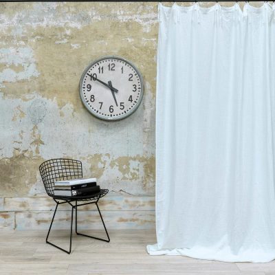 Rideau en gaze de coton blanc avec nouettes 140x270 cm - Maison d'été - Linge de maison