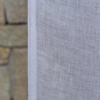 Rideau gaze de lin blanc - Maison d'été - Linge de maison – Image 2