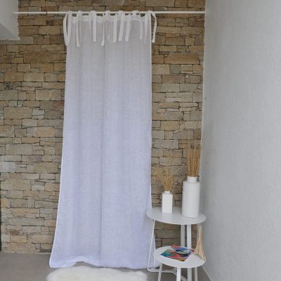 Rideau gaze de lin blanc - Maison d'été - Linge de maison