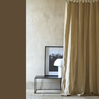Rideau lin lavé mastic 140x270 cm - Maison d'été - Linge de maison