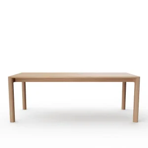 Table fixe 160x100 cm en chêne teinte blanchie plateau bois - Rive - Dasras - Tables à manger