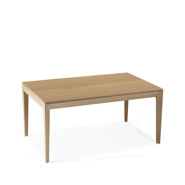 Table fixe 160x90 cm en chêne teinte blanchie plateau bois - Buzz - Dasras - Tables à manger