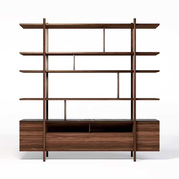 Bibliothèque en chêne teinte blanchie - Stilt - Dasras - Bibliothèques