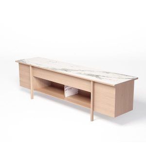 Meuble TV en chêne teinte blanchie - Stilt - Dasras - Meubles TV