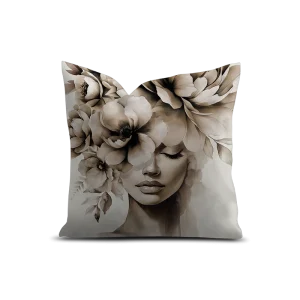 Coussin velour design EPHESE - Podevache - Linge de maison