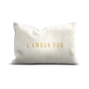 Coussin velour design AMOUR FOU - Podevache - Linge de maison