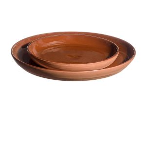 Lot de 2 Assiettes Cabanon grande céramique - Pêle mêle - Atelier Bernex - Art de la table