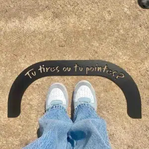 Demi-cercle de petanque Tu tires ou tu pointes - Je suis Art - Jardin & Exterieur