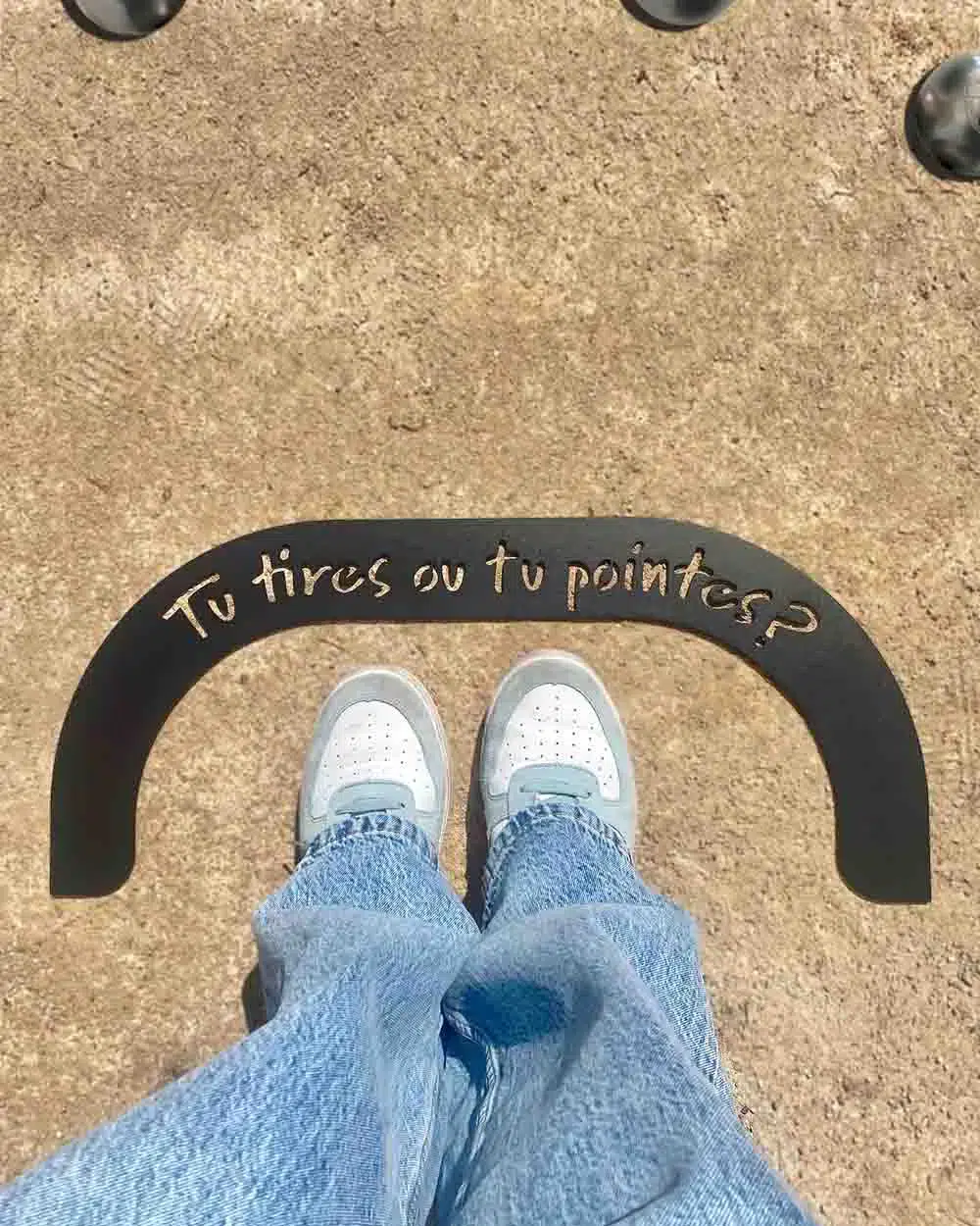 Demi-cercle de petanque Tu tires ou tu pointes - Je suis Art - Jardin & Exterieur