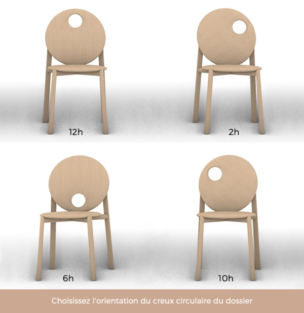 Chaise Helio en chêne massif design 6h - Drugeot - Chaises & tabourets – Image 4